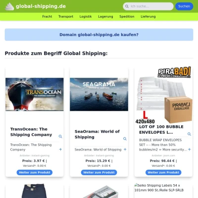 Screenshot global-shipping.de