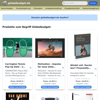 Screenshot globalbudget.de