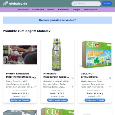 Screenshot globalev.de