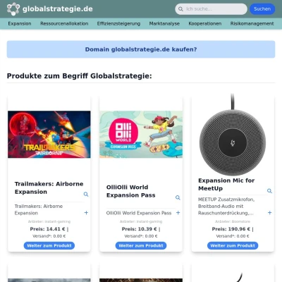 Screenshot globalstrategie.de