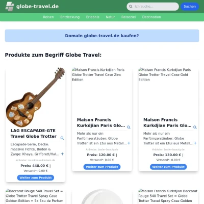 Screenshot globe-travel.de