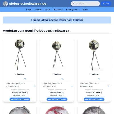 Screenshot globus-schreibwaren.de