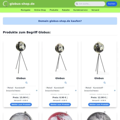 Screenshot globus-shop.de