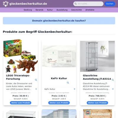 Screenshot glockenbecherkultur.de