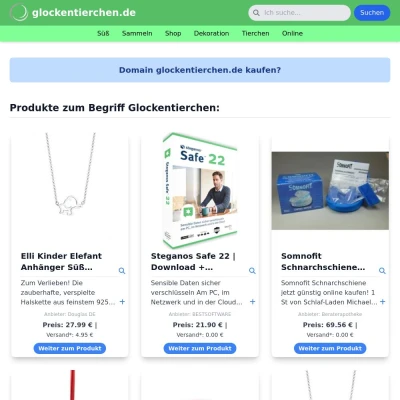 Screenshot glockentierchen.de