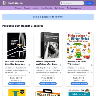 Screenshot glossare.de