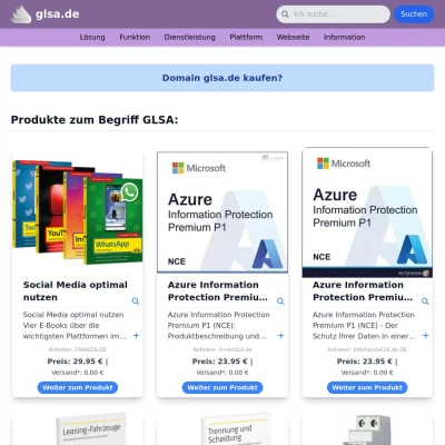 Screenshot glsa.de