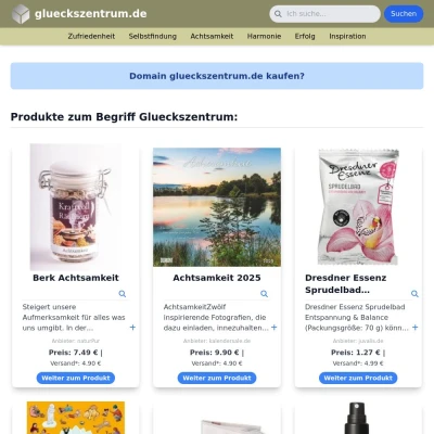 Screenshot glueckszentrum.de