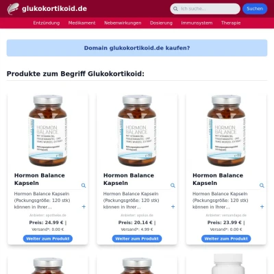 Screenshot glukokortikoid.de