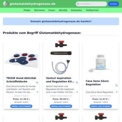 Screenshot glutamatdehydrogenase.de