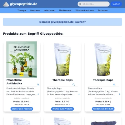 Screenshot glycopeptide.de