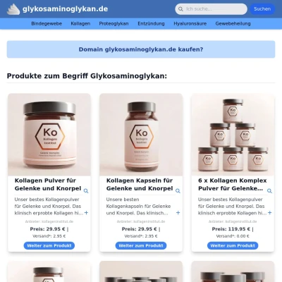 Screenshot glykosaminoglykan.de