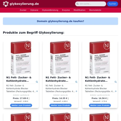 Screenshot glykosylierung.de