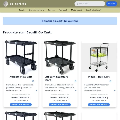 Screenshot go-cart.de