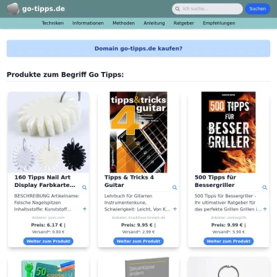 Screenshot go-tipps.de