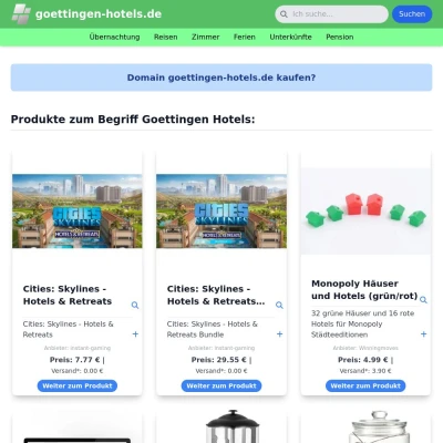 Screenshot goettingen-hotels.de