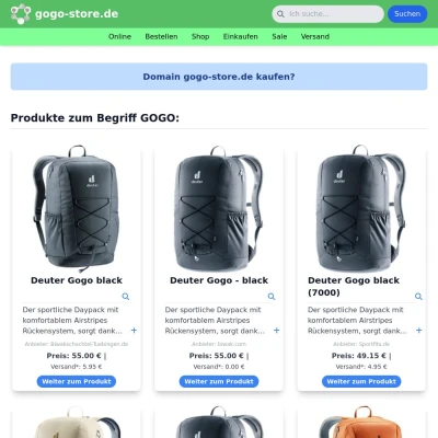 Screenshot gogo-store.de