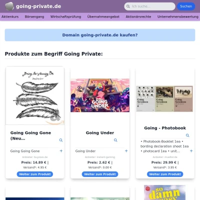 Screenshot going-private.de