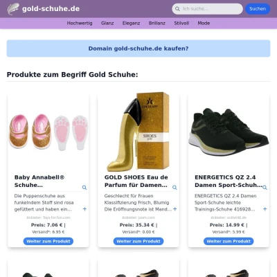 Screenshot gold-schuhe.de