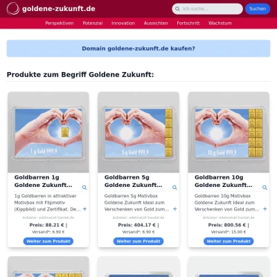 Screenshot goldene-zukunft.de