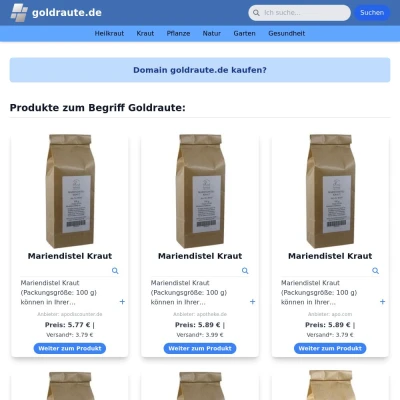 Screenshot goldraute.de
