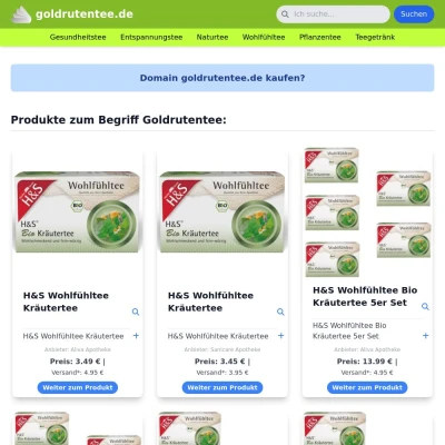 Screenshot goldrutentee.de