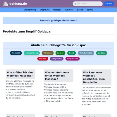 Screenshot goldspa.de