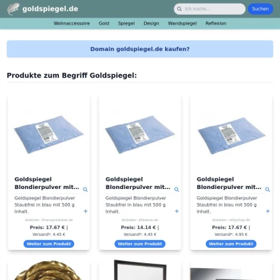 Screenshot goldspiegel.de