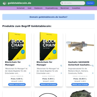 Screenshot goldstablecoin.de