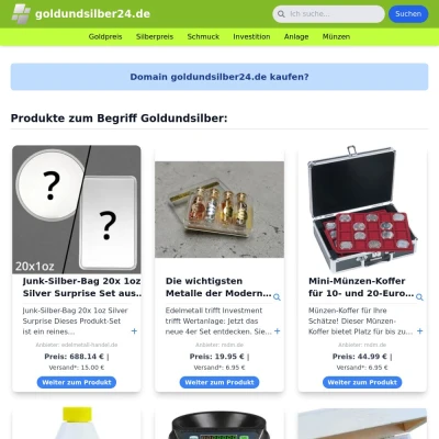 Screenshot goldundsilber24.de