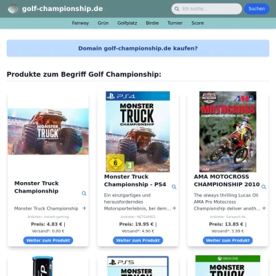 Screenshot golf-championship.de