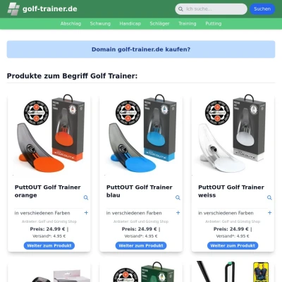 Screenshot golf-trainer.de