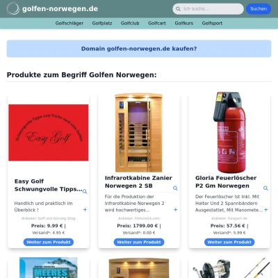 Screenshot golfen-norwegen.de