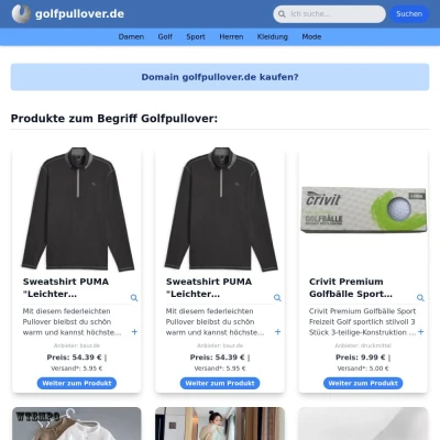 Screenshot golfpullover.de