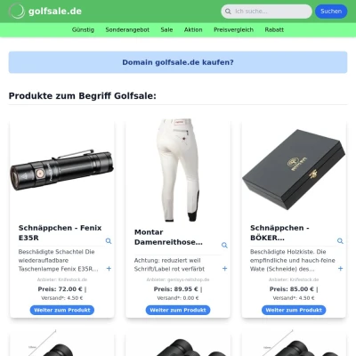 Screenshot golfsale.de