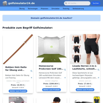 Screenshot golfsimulator24.de