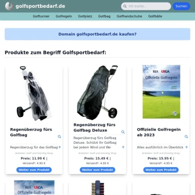 Screenshot golfsportbedarf.de