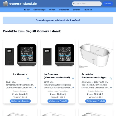 Screenshot gomera-island.de