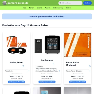 Screenshot gomera-reise.de