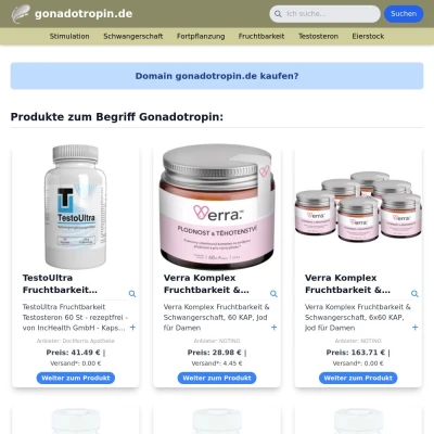 Screenshot gonadotropin.de