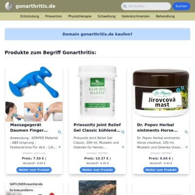 Screenshot gonarthritis.de