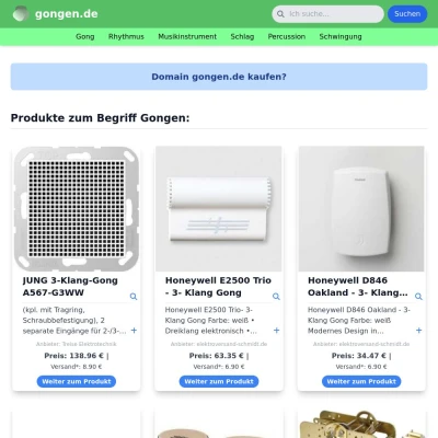 Screenshot gongen.de