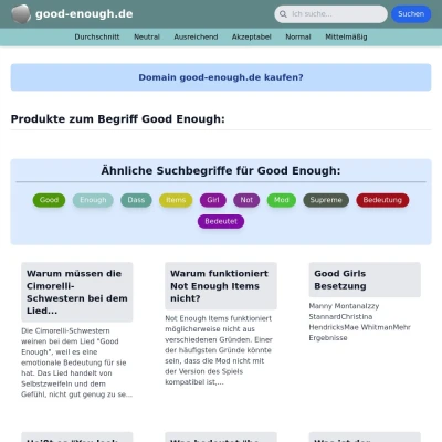 Screenshot good-enough.de