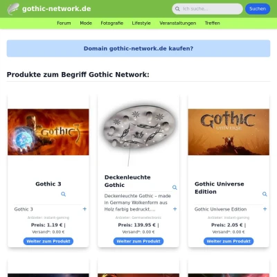 Screenshot gothic-network.de