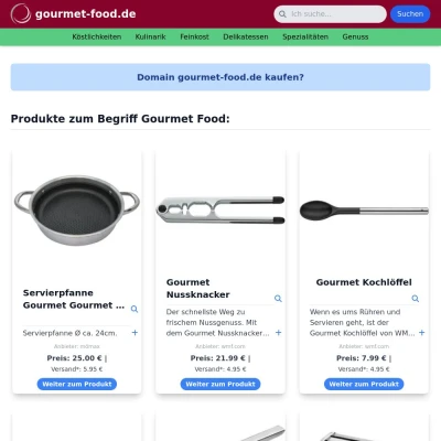 Screenshot gourmet-food.de