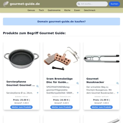 Screenshot gourmet-guide.de