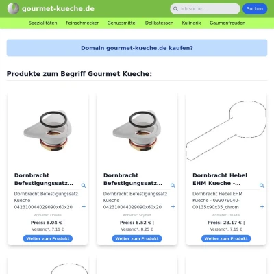 Screenshot gourmet-kueche.de