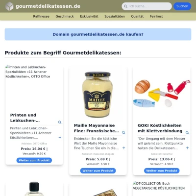 Screenshot gourmetdelikatessen.de