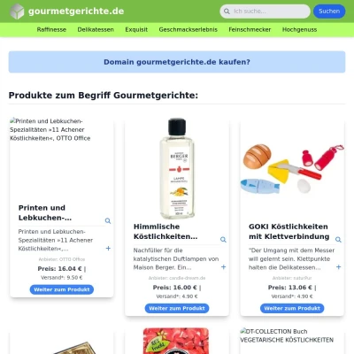 Screenshot gourmetgerichte.de