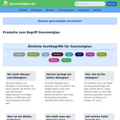 Screenshot gourmetglas.de